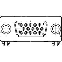 Adam Tech HDL15-SS-24 High Density D-Sub Connectors CONN D-SUB HD RCPT 15POS SMD R/A