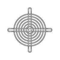 Sanyo Denki 109-059 Guard 40mm Fan Finger Guard, Nickel-Chrome Plating (Silver)