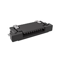 Amphenol FCI SFV9R-2STBE1HLF Board Mount 0.50mm Flex Connector, SFV-R Series, 9 Position, Top Side Contact, Side Entry Surface Mount ZIF Connector, Halogen Free, Lead Free, Gold Flash