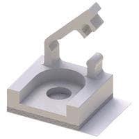 Essentra Components MWSLTB-1-19A-RT Micro Wire Saddle Locking Top Micro Wire Saddle,Adh Mnt,Natural