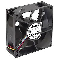 Delta Electronics, Inc. QFR0824UHP5 Axial DC Axial Fan, 80x80x25mm, 24VDC, 65.55CFM, 5.52W, 50dBA, 5400RPM, Tach/PWM, IP55