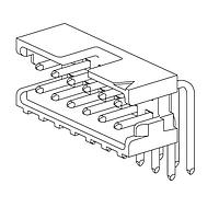 3M Electronic Solutions Division 159108-5012 Shrouded 8P R/A HEADER THRU-HOLE, Au