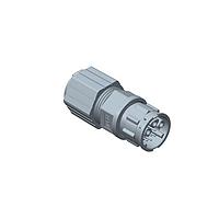 Amphenol LTW DCD-12BMDA-LL7001 Standard Circular Connector Ceres, Large Size, Plastic, 20A+5A, 12 pins, Male Connector, Female (Power) + Male (Signal) Contact, Straight, 2 Points Lock, Solder, Field Installable, F5.5 - F10.8mm, IP67