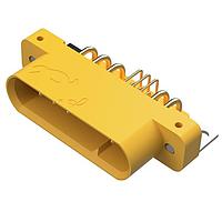 Amphenol Positronic GFSH109M4B Connectors Mixed Density Power Connector,10 size 16 and 9 size 22 contacts,Pin (Male),Right Angle Solder