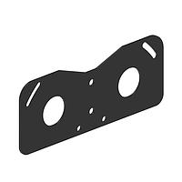 Banner Engineering SMB46DF Sensor Hardware Bracket: Double for two sensors; Material: Anodized Aluminum