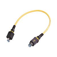 HARTING 09482828757200 Cat 6a HARTING PushPull V4 v2.0 RJ45 Cat6a Overmolded Cable Assembly - PP RJ45 to PP RJ45, PVC yellow, 20.0m