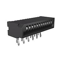 Amphenol FCI HLW12R-2C7LF Board Mount 1.00mm Flex Connectors, HLW-R series, 12 Position, Side Entry Non-ZIF Connector, 1mm (0.039inch) Pitch, Kinked Terminal