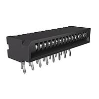 Amphenol FCI HLW16R-2C7LF Board Mount 1.00mm Flex Connectors, HLW-R series, 16 Position, Side Entry Non-ZIF Connector, 1mm (0.039inch) Pitch, Kinked Terminal