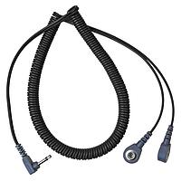Desco 19862 Wrist Band DUAL COIL CORD, 6', 4MM SNAPS, RIGHT ANGLE PLUG