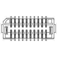 Amphenol Commercial Products G846A18221T4EU Shrouded Wire to Board 1.0mm Pitch,STR SMT,2x9PIN,15u" Gold, NY9T,T&R W/CAP,LATCH Type,Color-White