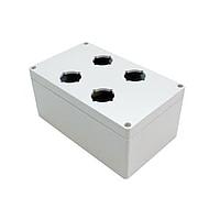 Hammond Manufacturing 1554PB4 Pushbutton Enclosures Pushbutton Enclosure 4 PB x 30.5mm - 7.9 x 4.7 x 3.5in - Polycarbonate - N4X