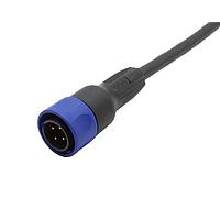 Bulgin PXP4000/002/03P Sensor Cables / Actuator Cables Pre-wired Flex Cable Connector - 2m - 3 Contacts - Plug