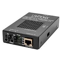 Lantronix E-100BTX-FX-05(HT)-EU Media Converters 100MBS TX TO FX HIGH TEMP CONV (ST) W/EU PS
