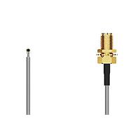 GCT (Global Connector Technology) CAB550RF-0100-A-1 RF Cable Assemblies I-Pex MHF42SMA RP R Mted BHJck, L=100mm 0.81mm cable Grey 6GHZ