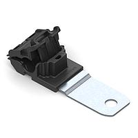HellermannTyton 151-01421 Ratchet Clamp Ratchet P-Clamp, 0.24 - 0.54" Bundle Dia, 180 Medium, 0.51" Hole Dia, PA66HIRHSUV/ST/ZN, Black, 200/ctn