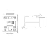Belden RVAMJKUTR-S1 Modular Connectors / Ethernet Connectors 10GX JACK RED 1 PC PER PACK