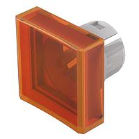 EAO 51-954.3 Switch Hardware Lens, 15.3 mm x 15.3 mm, illuminative, Orange, concave, Plastic