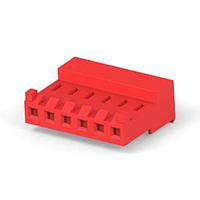 AMP Connectors - TE Connectivity 3-647478-6 Receptacle Housing 06P MTA156 ASY 22AWG RED LF