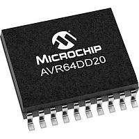 Microchip Technology AVR64DD20T-I/SO MCUs 64KB, 8KB RAM, 20p, 24MHz, MVIO, 12b ADC, ZCD, DAC, 2xUART, SPI, TWI