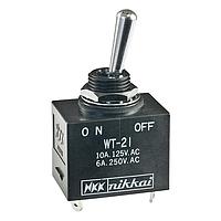 NKK Switches WT21S Environmentally Sealed Toggles ON None OFF DPST Solder Lug Pnel Mnt