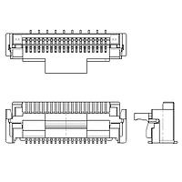 KYOCERA AVX 046251045010846+ Board Mount 0.5mm Pitch 45pos Ve rt Flip Lock Au