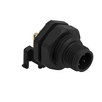 Wurth Elektronik 643230100404 Plugs WRCIRC M12  Screw  Coding A  Panel PCB  Plastic Right Angled with Panel Nut M16  Male connector, polarity 4