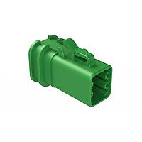 Amphenol SINE Systems ATP06-6S-OMRDGRN Overmold 6-Position Female Plug, Overmold Compatible, Reduced Diameter Seal, Green