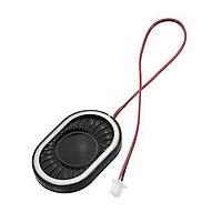 Same Sky (formerly CUI Devices) CMS-30205-158L120-67 Micro Speaker, 30 x 20mm rectangle, 5.6mm deep, pen, Nd-Fe-B, 1.5W, 8?, 900Hz, wire leads