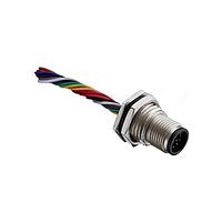 Amphenol LTW MSAS-10PMMS-SF8C20 Sensor Cables / Actuator Cables M Series Sensor Connector, M12, A Code, Metal, 1.5A, 10 pins, Male Connector, Male Contact, Hexagonal, Screw Thread, Solder, Receptacle With Cable/Wire, Length 200mm, IP68
