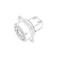 Amphenol Socapex RJF62BPEM1B Modular Connectors / Ethernet Connectors Square Flange Recept, IP68BS, Metal Gland, Female RJ45, Blk Coat