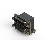 EDAC 663-015-664-033 Dual Port D-Sub Connectors Right-angle Dual Port D-Sub Connector