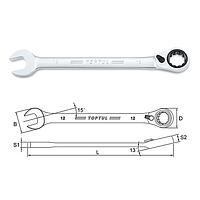 TOPTUL ABAF2727 Reversible Ratchet Combination Wrench (27mm)