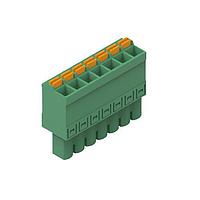 Wurth Elektronik 691304500007 Plugs WR-TBL 5.08mm pitch Monoblock Cable Green Vertical cable entry Plug Screwless Push In 7P