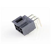 Molex 105314-1806 Headers & Wire Housings NANO-FIT HDR RA DLR 6CKT G+lube BLK
