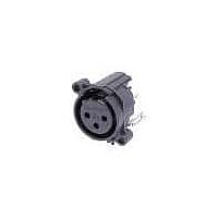 NEUTRIK NC3FAAV2-0 Receptacles 3P FEMALE VERT NO LATCH