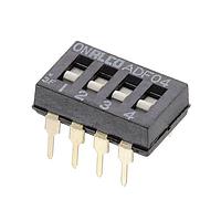 AMP Connectors - TE Connectivity ADF04T04 DIP Switches SWITCH DIP FLUSH 4POS THRU HOLE