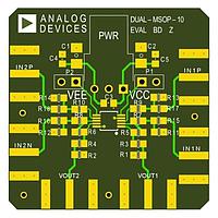 Analog Devices EVAL-HSAMP-2RMZ-10 High Speed Amplifiers Dual High Speed Eval Board 10 lead MSOP