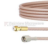 Fairview FMCA1453 Snap-On MMBX Plug to SMA Male Cable RG-316 Coax