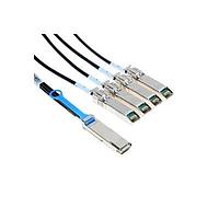 Amphenol Cables on Demand SF-QSFP4SFPPS-001 Patch Cord QSFP-4 SFP+ 30AWG 1M