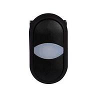 Eaton M22S-DDL-S Double Button NON-FLSH ILL DBL PB BLK-BZL BLK TOP BLK