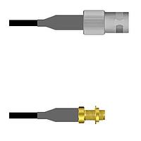 Amphenol Custom Cable Q-0902Y0008024i RF Cable Assemblies BNC-SJ/SMA-SJB RG58 24I