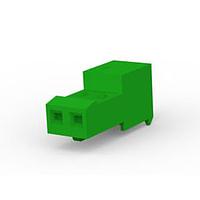 AMP Connectors - TE Connectivity 3-640443-2 Receptacle Housing 2P 28AWG TIN CLSD W/O TAB W/GRN STRIPE