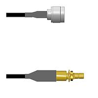 Amphenol Custom Cable Q-2N03Q0008018i RF Cable Assemblies N-SP/SMB-SJB RG58 18I