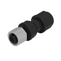 Wurth Elektronik 643722100004 Receptacles WRCIRC M12  Screw  Coding A  FA Solder Field Attachable Solder Bucket Straight with Metal Coupling Nut Female connector, polarity 4