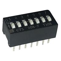 CTS Electronic Components 208-7S DIP Switches 7 switch sections SPST
