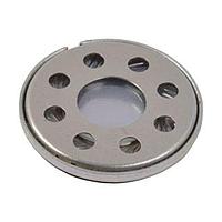 Same Sky (formerly CUI Devices) CDM-16008 Electromagnetic speaker, 16 mm round, 3.2 mm deep, mylar, Nd-Fe-B, 400 mW, 8 ohm, 800 Hz, solder pads