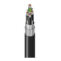 Belden 29505T 0103500 Multi-Conductor Cables Belden 300% Ground Flexible VFD, 3 Conductor 6AWG (7x19x27) Tinned Copper, XLPE Insulation M4 Color Code+PVC Insulated Ground, Overall Beldfoil+Tinned Copper Braid(85%) Shield w/4-12AWG Tinned Copper Drains, Black LSZH Outer Jacket, 600/1000V TC-ER 9