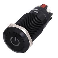 Bulgin MPI005PTELARD12 Anti-Vandal Switches 19mm Aluminum Vandal Resistant Swit