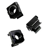 Orion Fans OCN-M6 Cage Nut Snap-In Cage Nuts (M6 Thread), Square Hole, Black Zinc