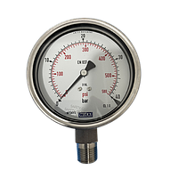 WIKA 232.50 (50 Bar(Psi),dial 100,lower mount) Pressure Gauges